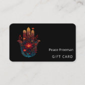 Ember Lotus | Hamsa Hand Design Visitekaartje (Voorkant)