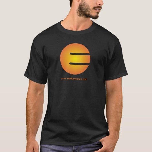 Ember Muziek "Gradiënt E" T-Shirt - Basis zwart (Voorkant)