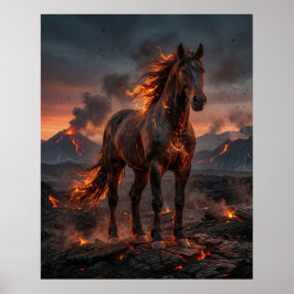 Ember Paard As Vlaktes Poster