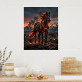 Ember Paard As Vlaktes Poster (Keuken)
