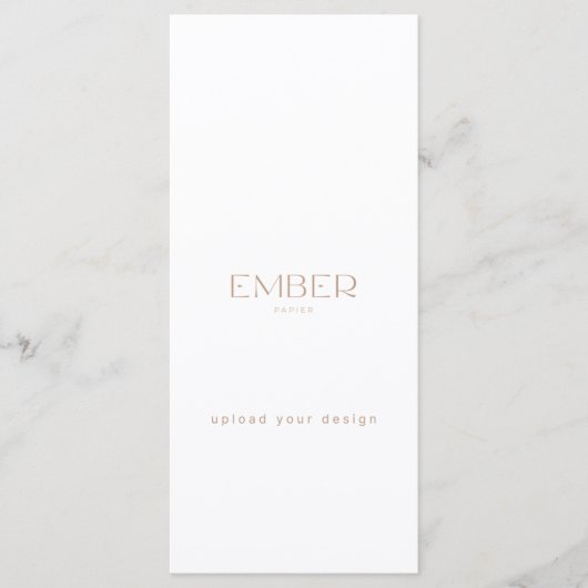 Ember Papier 4x9 Menu Aangepast Upload uw ontwerp (Voorkant)