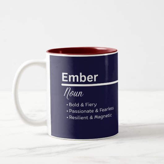 Ember Personalized Name Coffee Mug Tweekleurige Koffiemok (Links)