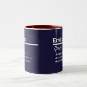 Ember Personalized Name Coffee Mug Tweekleurige Koffiemok (Center)