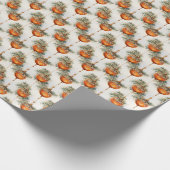 Ember Radiance: Sinaasappel & Goud Cadeaupapier (Hoek)