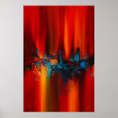  Ember Skyline Abstract Poster (Voorkant)