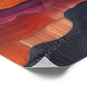 Ember Strata – Abstract Layers of Earth and Fire Poster (Hoek)