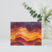 Ember Strata – Abstracte lagen van aarde en vuur Briefkaart (Staand voorkant)