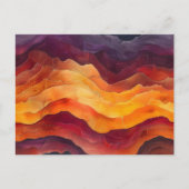 Ember Strata – Abstracte lagen van aarde en vuur Briefkaart (Voorkant)