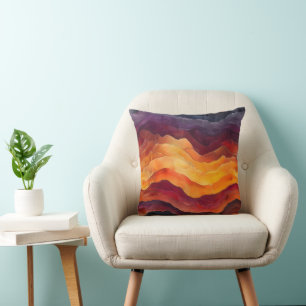 Ember Strata – Abstracte lagen van aarde en vuur Kussen