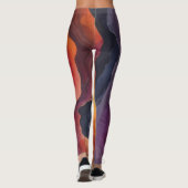 Ember Strata – Abstracte lagen van aarde en vuur Leggings (Achterkant)