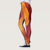 Ember Strata – Abstracte lagen van aarde en vuur Leggings (Links)