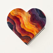 Ember Strata – Abstracte lagen van aarde en vuur Notitieboek (Achterkant)