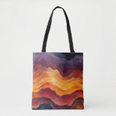 Ember Strata – Abstracte lagen van aarde en vuur Tote Bag (Voorkant)