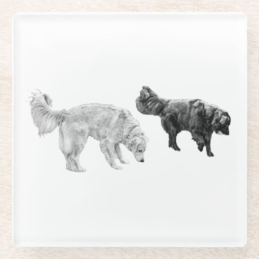 Ember Tafel, Scentwork Scene Glazen Onderzetter (Voorkant)