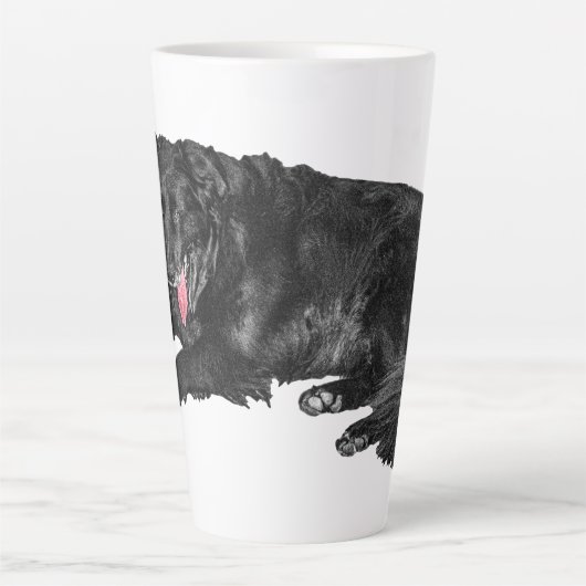 Ember-Tongue Calm voor Leafy Mornings Latte Mok (Voorkant)