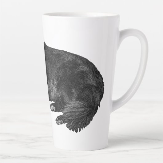 Ember-Tongue Calm voor Leafy Mornings Latte Mok (Rechts)