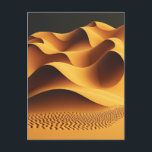 Ember Valleys Briefkaart<br><div class="desc">This stunning artwork captures the elegance of golden sand dunes stretching endlessly across a vast desert. Gentle curves and flowing lines create a hypnotic rhythm, while soft lighting casts warm highlights and deep shadows that emphasize the natural textures. Ideal for evoking a sense of calm, warmth, and timeless beauty in...</div>