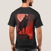 Ember Wolf: Bewaker van de Zwarte Woestijn T-shirt (Achterkant)