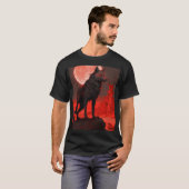 Ember Wolf: Bewaker van de Zwarte Woestijn T-shirt (Voorkant volledig)
