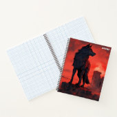 **"Ember Wolf in Ruins" Notitieboek (Binnen)