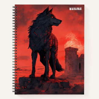 **"Ember Wolf in Ruins" Notitieboek