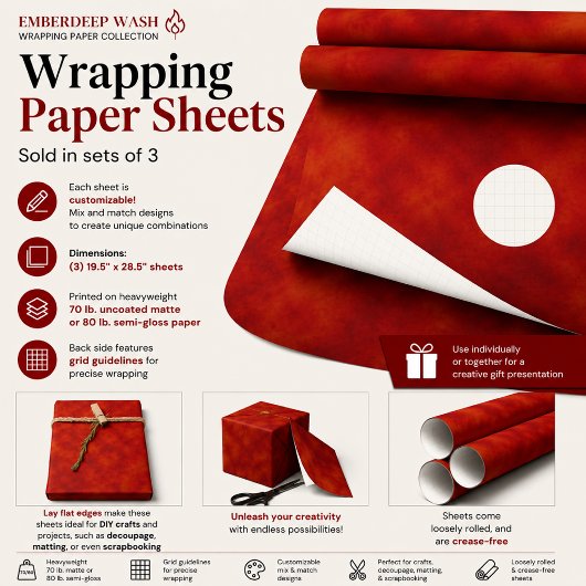 Emberdeep Wash Inpakpapier Vel