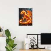 Emberheart Fire Dragon Poster (Thuiskantoor)