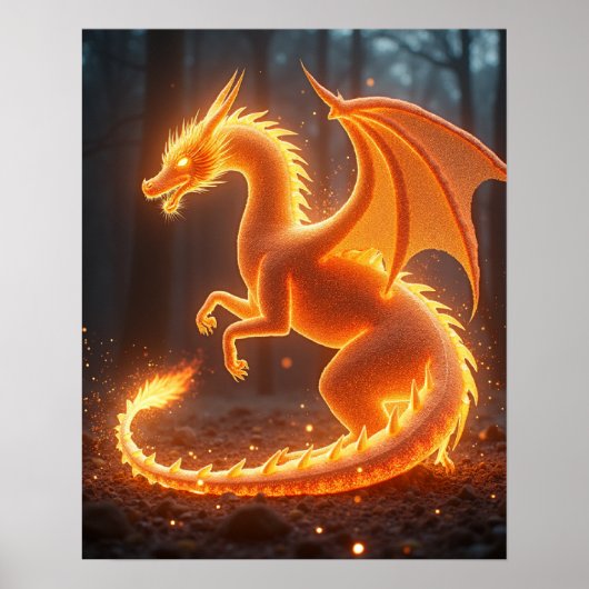 Emberheart Fire Dragon Poster (Voorkant)