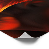 Embers Abstracte digitale fractal kunst Poster (Hoek)