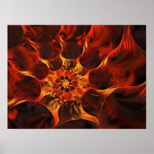 Embers Abstracte digitale fractal kunst Poster