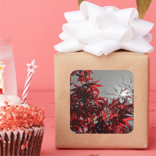 Embers of Autumn Vierkante Sticker (Feest)