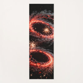 Embers wervelde door de lucht vurige karmozijn yogamat