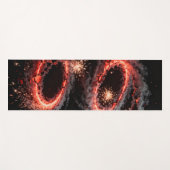 Embers wervelde door de lucht vurige karmozijn yogamat (Voorkant (horizontaal))