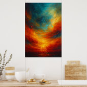 Emberwake Horizon Abstract Poster (Keuken)