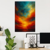 Emberwake Horizon Abstract Poster (Thuiskantoor)