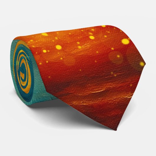 Emberwake Horizon Abstract Stropdas (Opgerold)