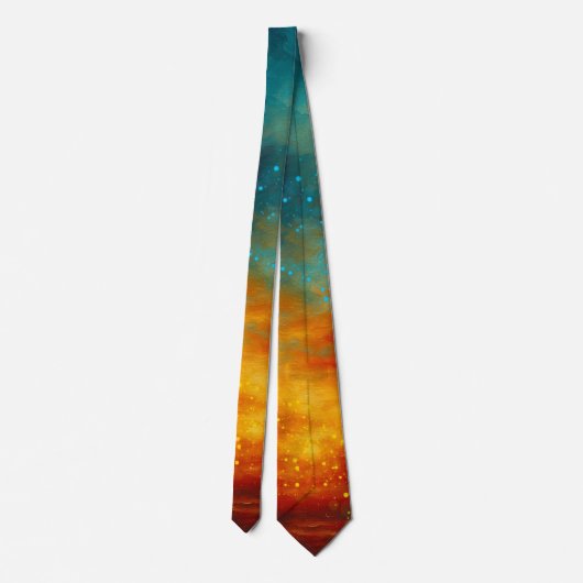 Emberwake Horizon Abstract Stropdas (Achterkant)