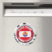 Embleem bij Franse Polynesiaanse Ronde Magneet (Insitu (Vaatwasser))