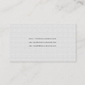 Embleem en witte eenvoudige lijnstructuur visitekaartje (Achterkant)