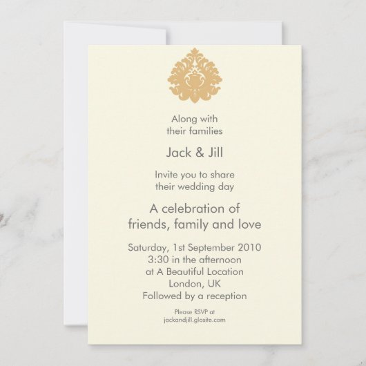 Embleem (goud) 5x7 kaart (Voorkant)