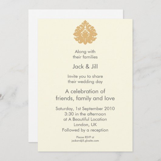 Embleem (goud) 5x7 kaart (Voorkant / Achterkant)