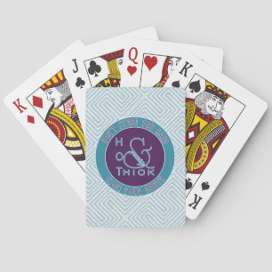 Embleem heet dik en niet te hard steken pokerkaarten