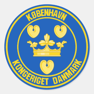 Embleem in de Kopenhagen-ronde Ronde Sticker