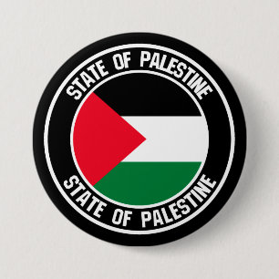 Embleem in de Palestijnse ronde Ronde Button 7,6 Cm