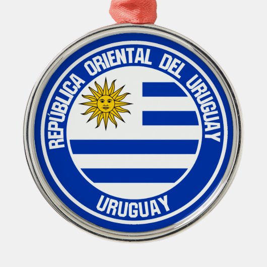 Embleem in de Uruguayronde Metalen Ornament (Voorkant)