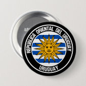 Embleem in de Uruguayronde Ronde Button 7,6 Cm (Voorkant /achterkant)