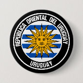 Embleem in de Uruguayronde Ronde Button 7,6 Cm (Voorkant)