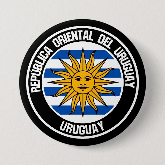 Embleem in de Uruguayronde Ronde Button 7,6 Cm (Voorkant)