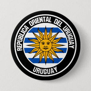 Embleem in de Uruguayronde Ronde Button 7,6 Cm