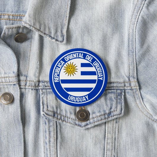 Embleem in de Uruguayronde Ronde Button 7,6 Cm (In situ)